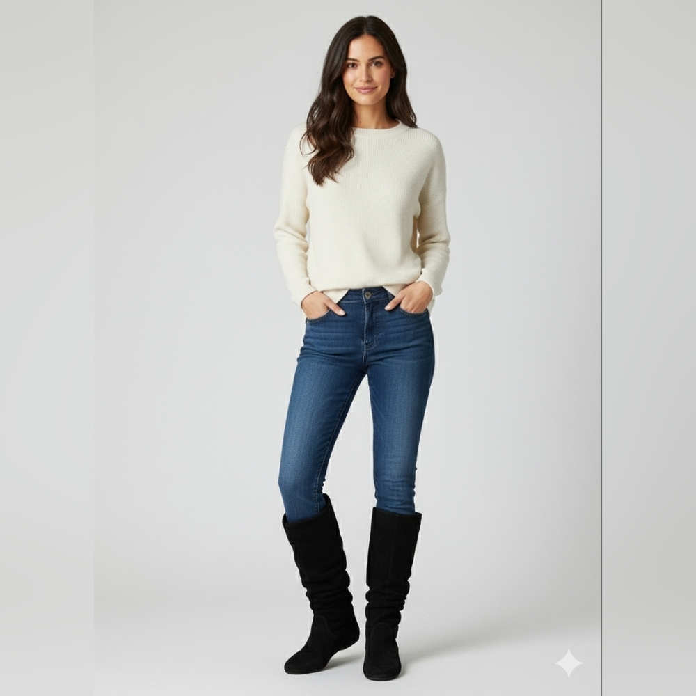 Elegant Black Women's Skinny Boots